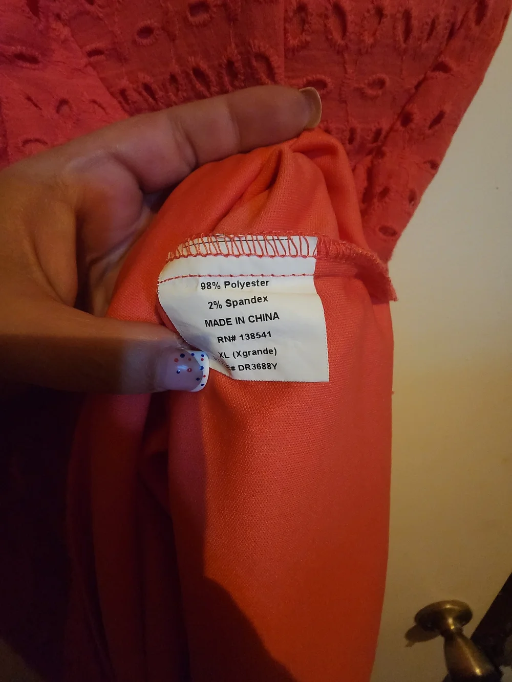 Charlotte Russe Coral Eyelet Midi Dress